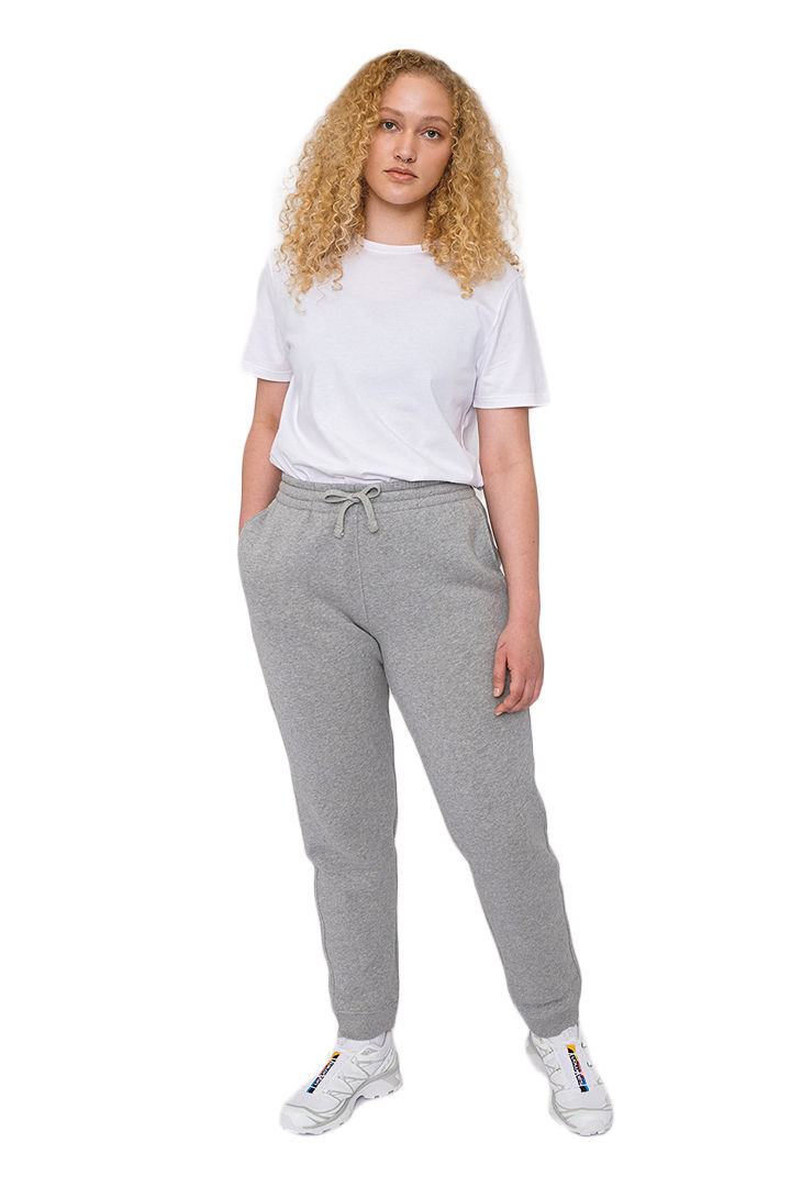 Picture of Organic Cotton Mid-Weight Sweatpants-Grey Melange