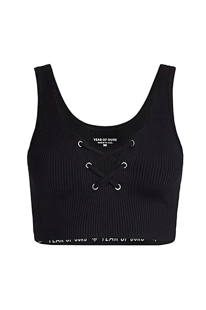 Picture of Ribbed Football Bra-Black