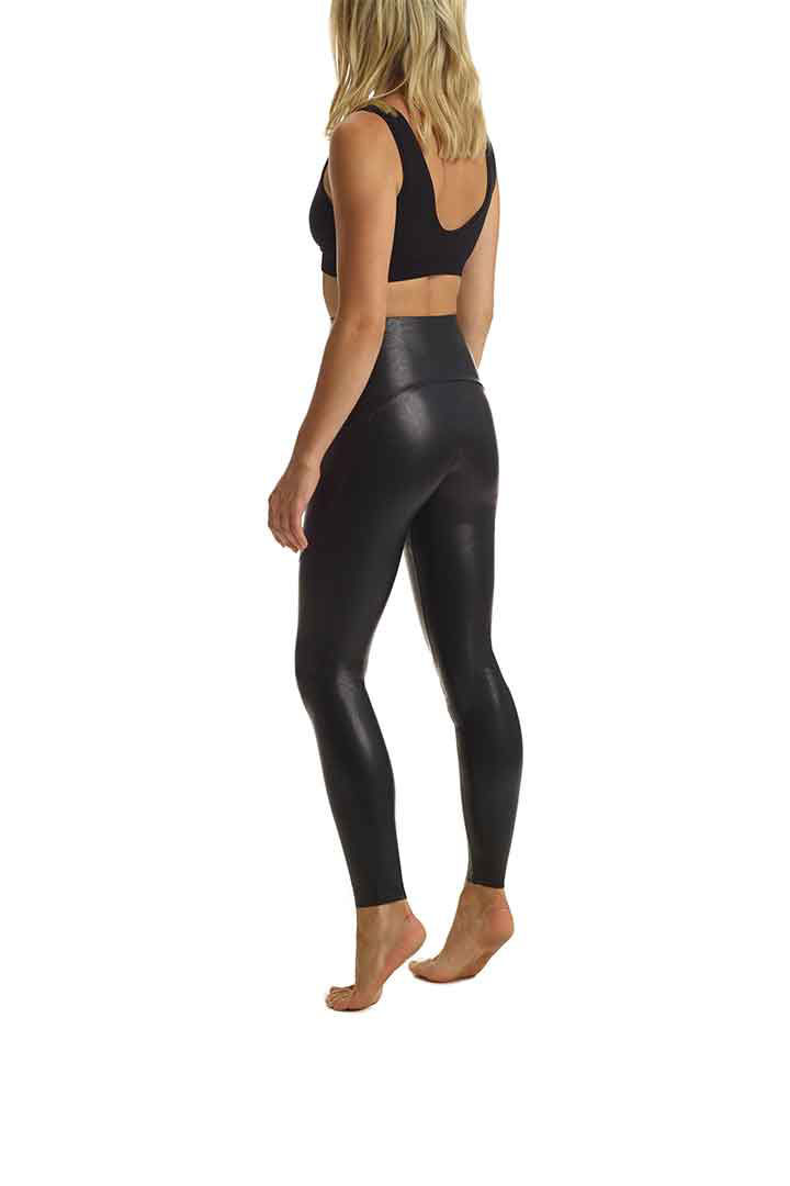 Picture of Faux Leather Pocket Legging - Black