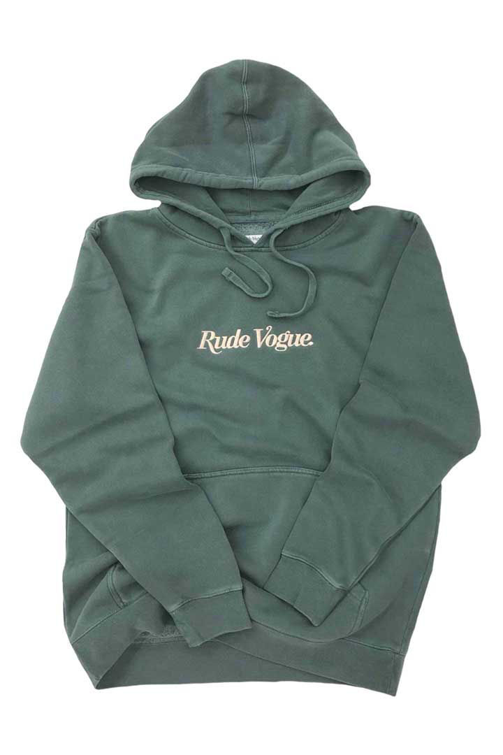 Picture of Rude Vogue Washed Hoodie- Washed Teal