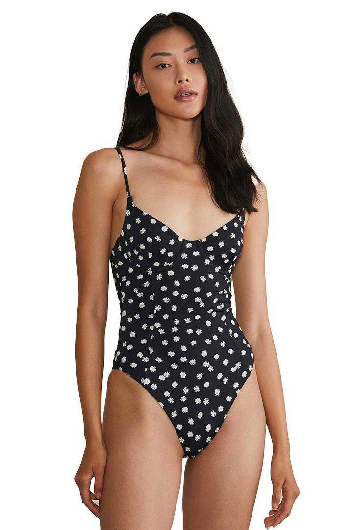 Picture of Isabella High Leg One Piece-Black Multi