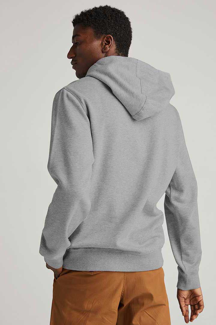 Picture of Recycled Fleece Hoodie-Heather Grey