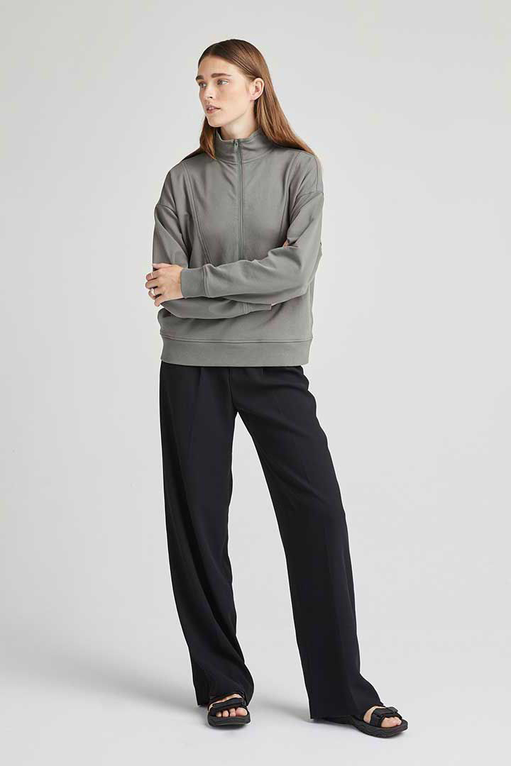 Picture of Terry Half Zip Pullover-Gunmetal