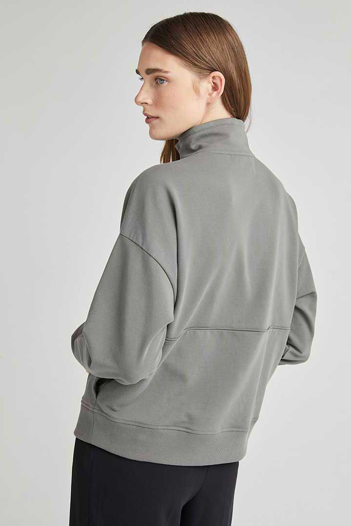 Picture of Terry Half Zip Pullover-Gunmetal