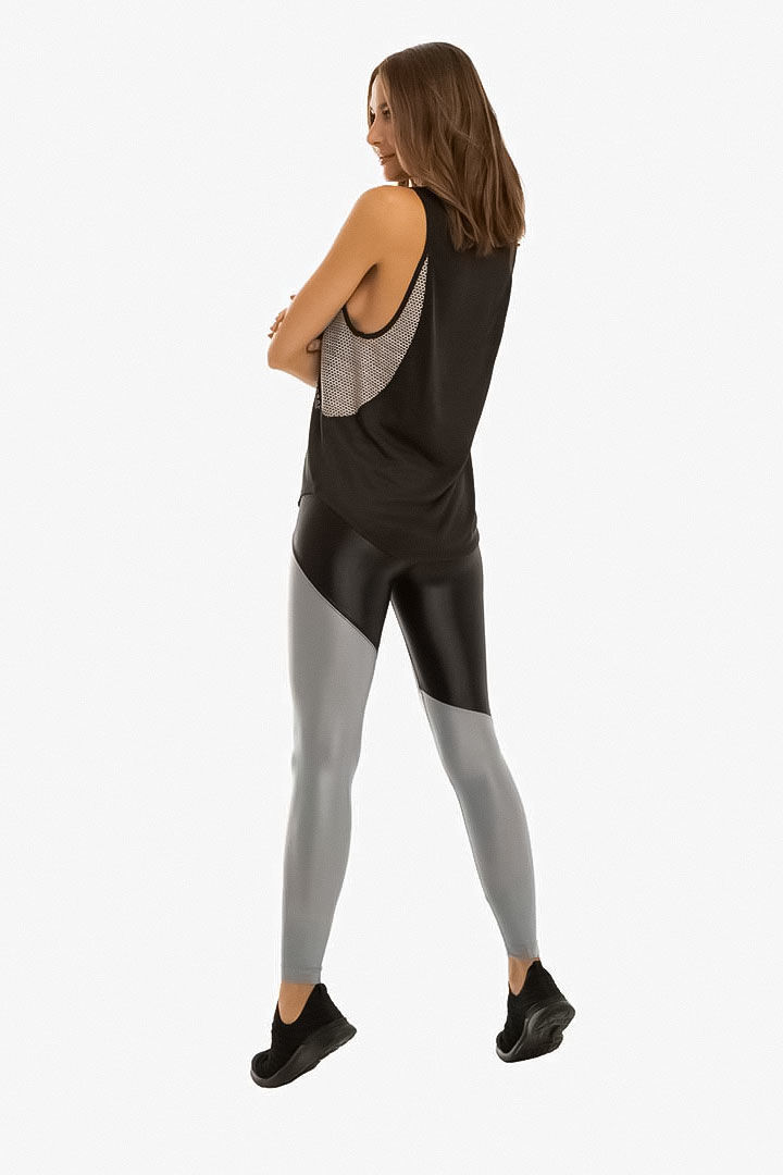 Picture of Adriana Marlow Tank-Black w/Heather Grey