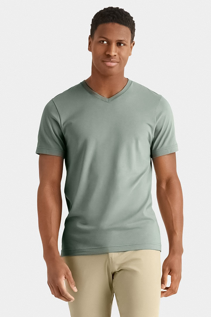 Picture of Element V-Neck Tee-Aqua Grey