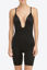 Picture of Plunge Low Back Mid Thigh Bodysuit-Black