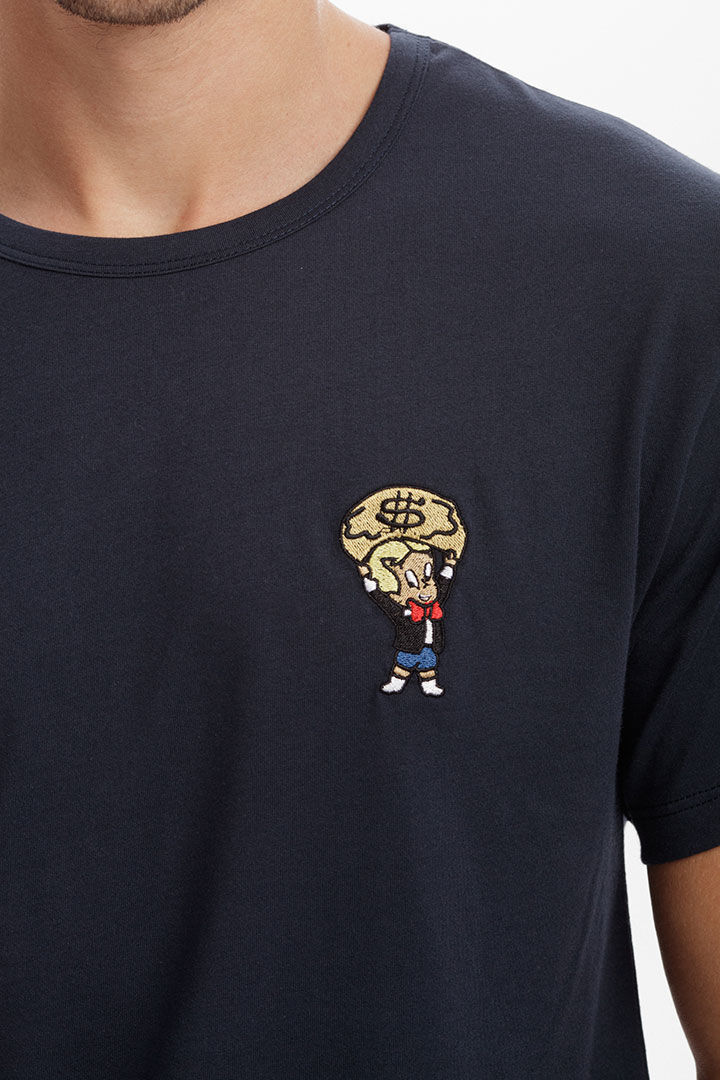 Picture of Richie Rich Cotton T-Shirt-Navy Blue