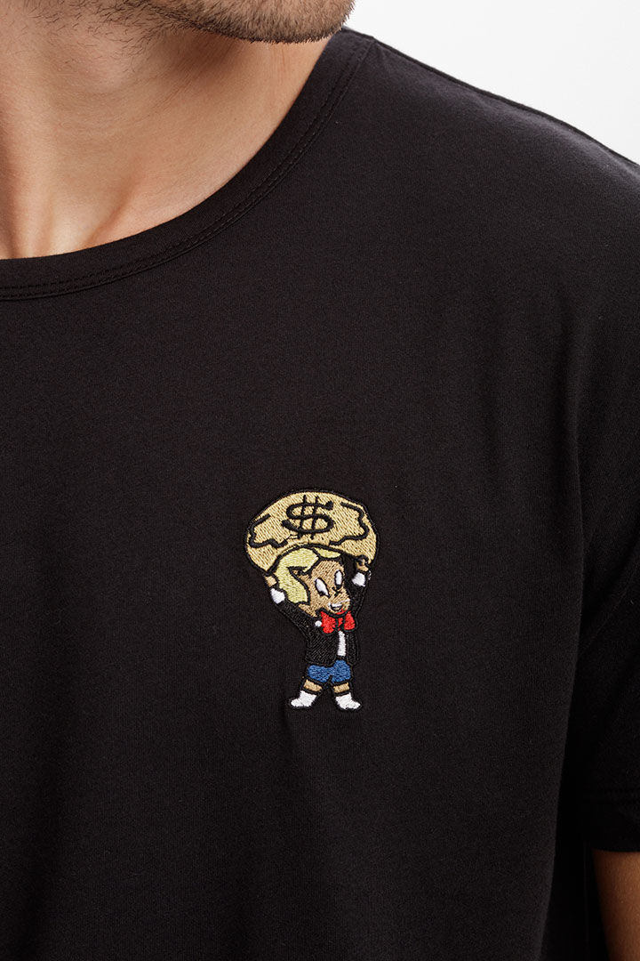 Picture of Richie Rich Cotton T-Shirt-Black