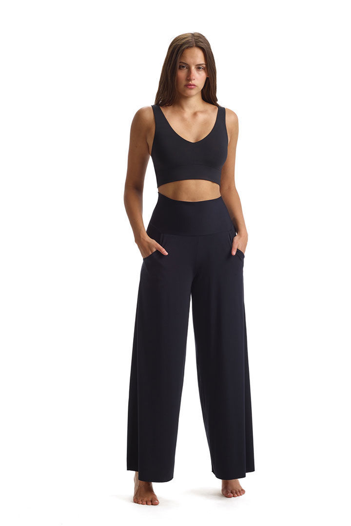 Picture of Butter Wide Leg Lounge Pant -Black