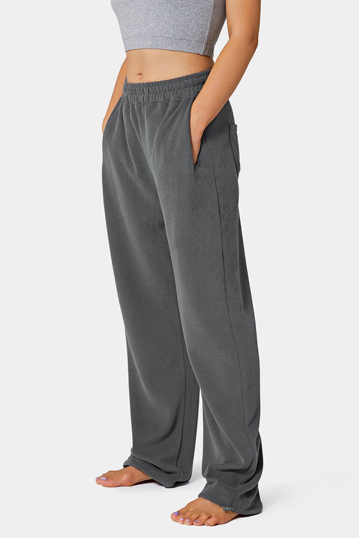 Picture of Multi - Pockets Drawstring Wide - Leg Pants - Lead Grey