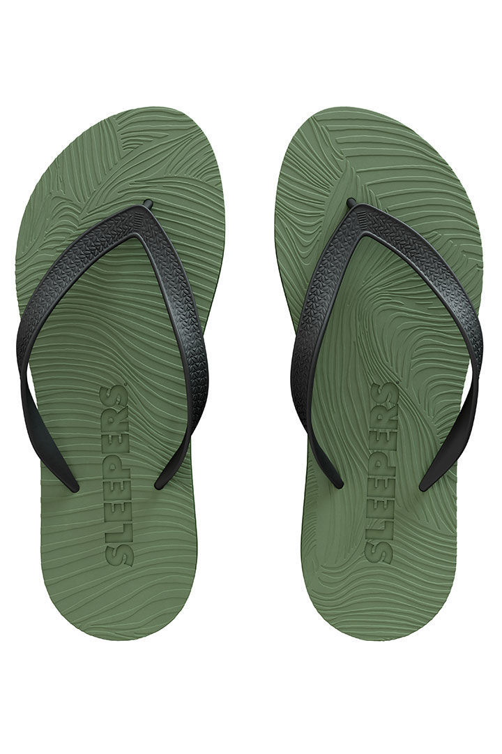 Picture of Mens Regular Flip Flops-Green