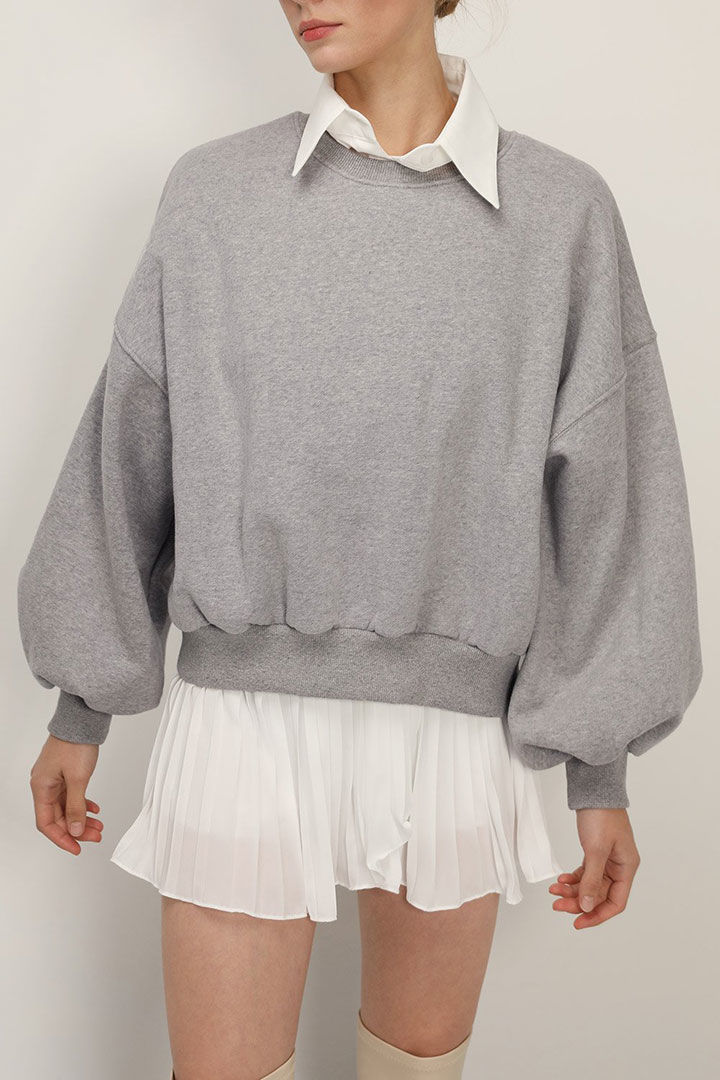 Picture of Lexi Brushed Oversized Sweatshirt-Grey