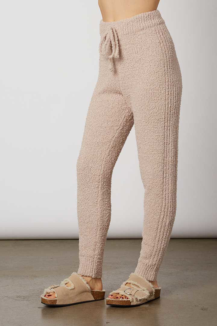 Picture of Ribbed Plush Jogger - Truffle