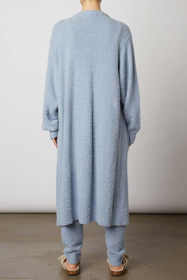 Picture of Full Length Plush Cardigan - Dusty Blue