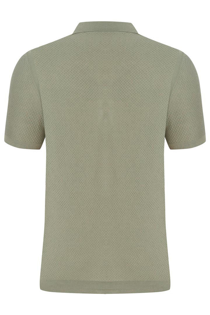 Picture of Waffle Cotton Polo-Light Khaki