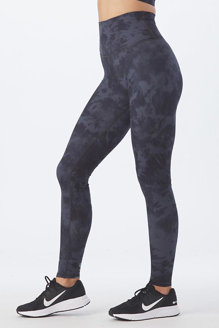 Picture of Pure Legging-Black Oatmilk Tie Dye