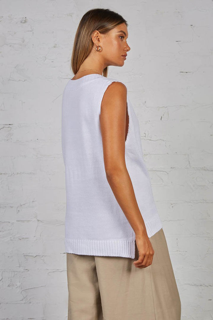 Picture of Miles Knit Vest-White