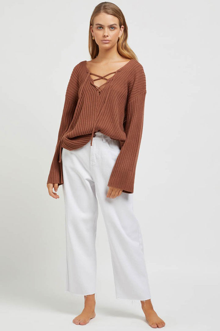 Picture of Amira Knit Top-Rust