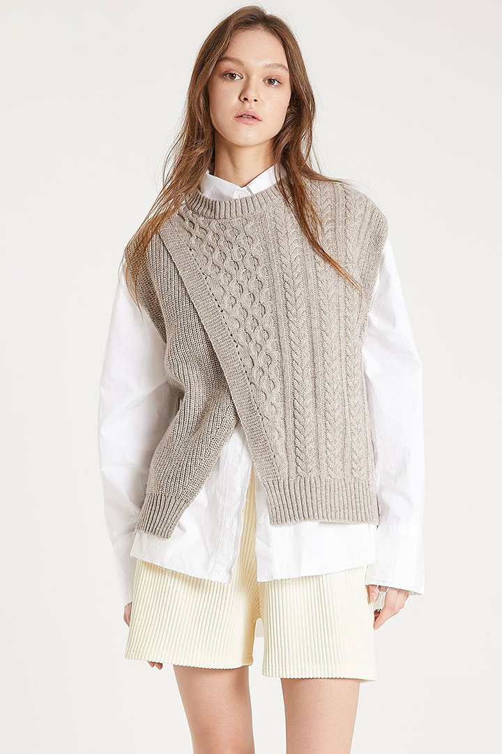 Picture of Jennifer Front Wrap Knit Vest