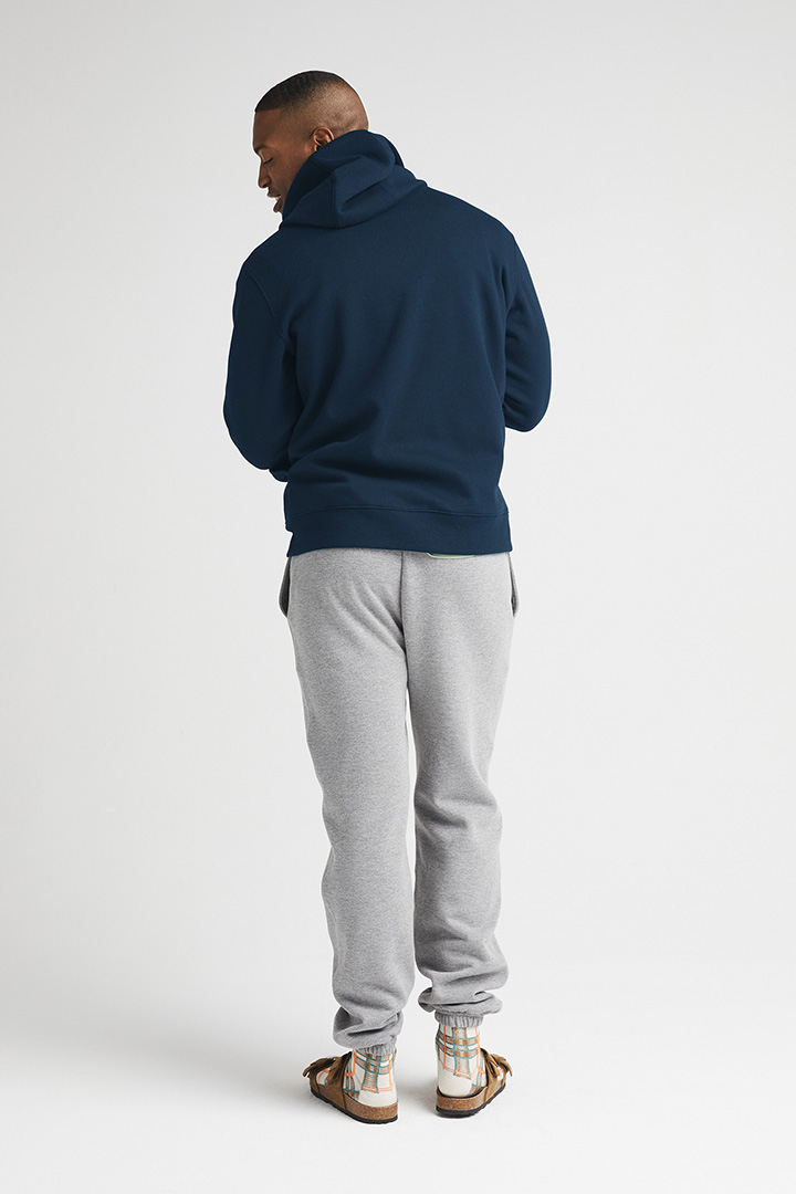 Picture of Recycled Fleece Full Zip Hoodie-Blue Night