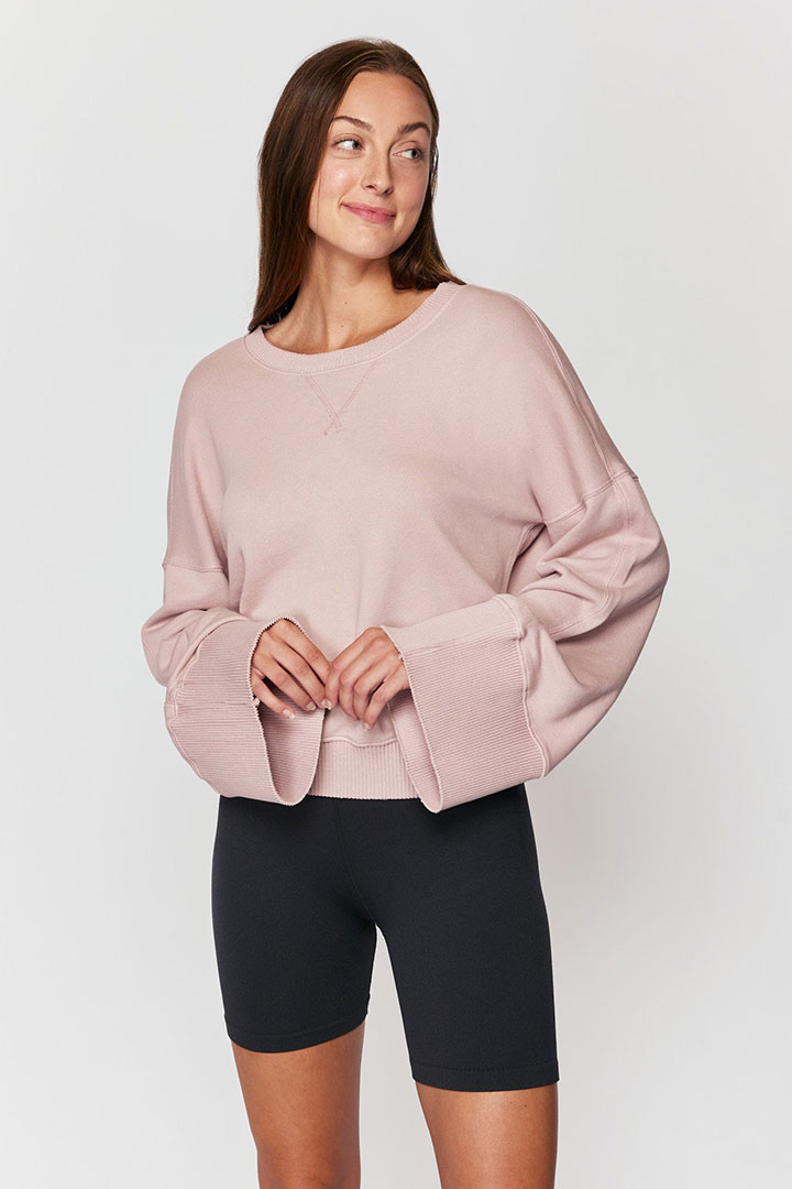 Picture of Malia Wide Sleeve Crew Sweatshirt-Pink