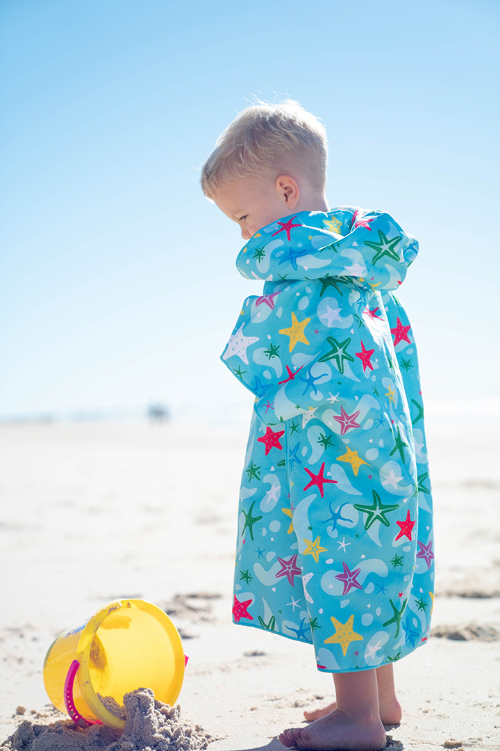 Picture of Kids Beach Towel Colored Stars-Small