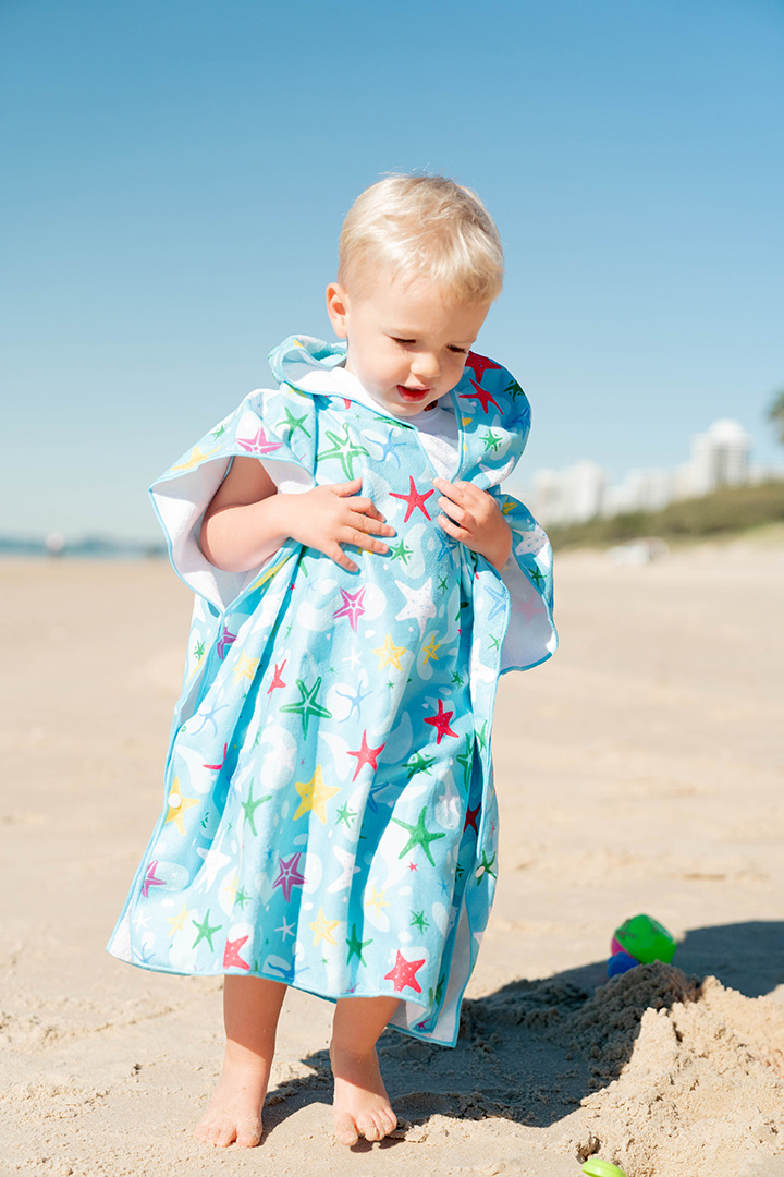 Picture of Kids Beach Towel Colored Stars-Small