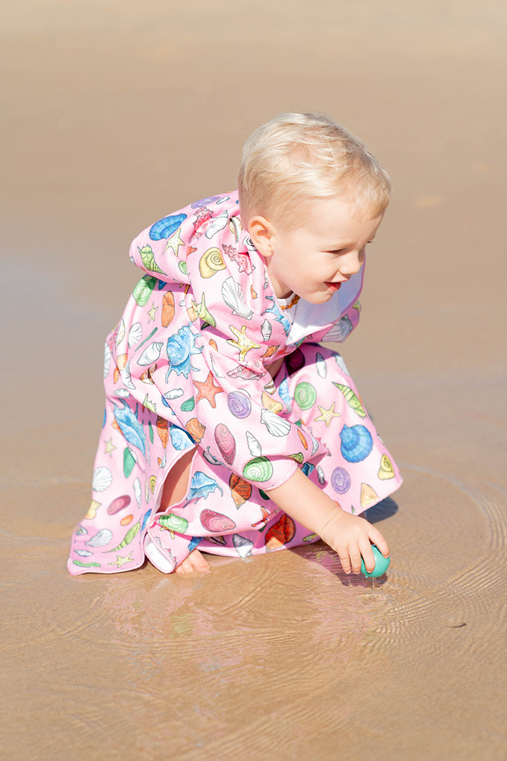 Picture of Kids Beach Towel Pink Shells-Large