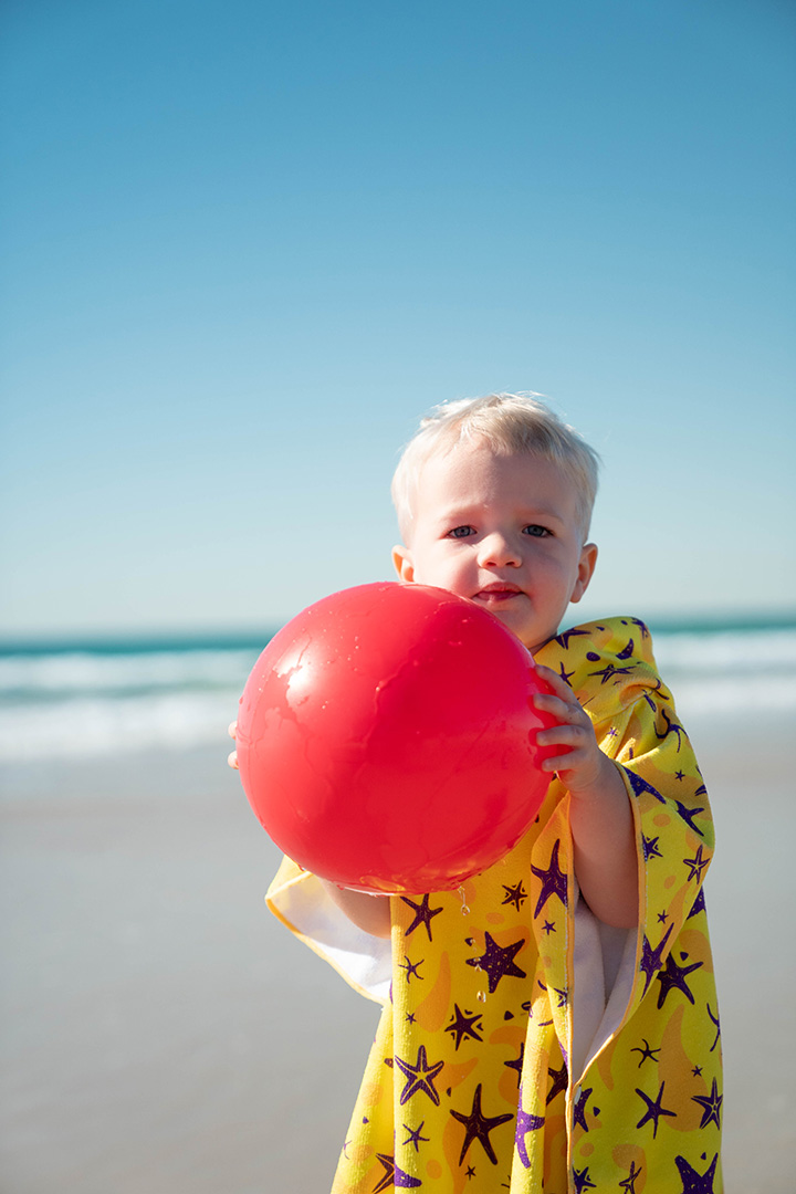 Picture of Kids Beach Towel Yellow Stars-Small