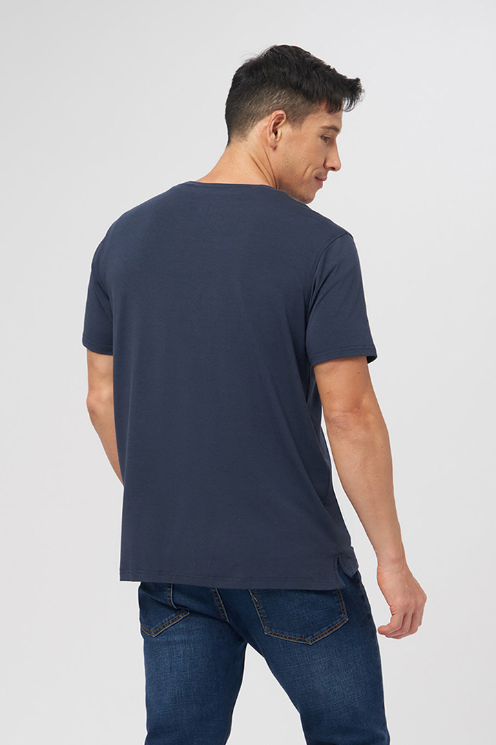 Picture of Crewneck Bamboo T-Shirt-Navy