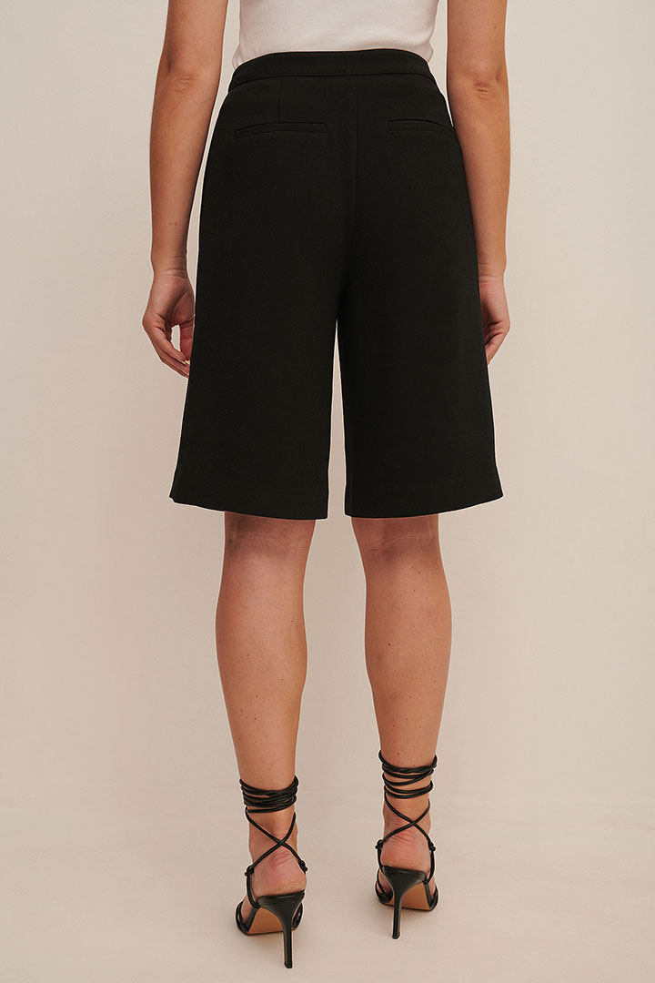 Picture of High Waist Bermuda Shorts-Black