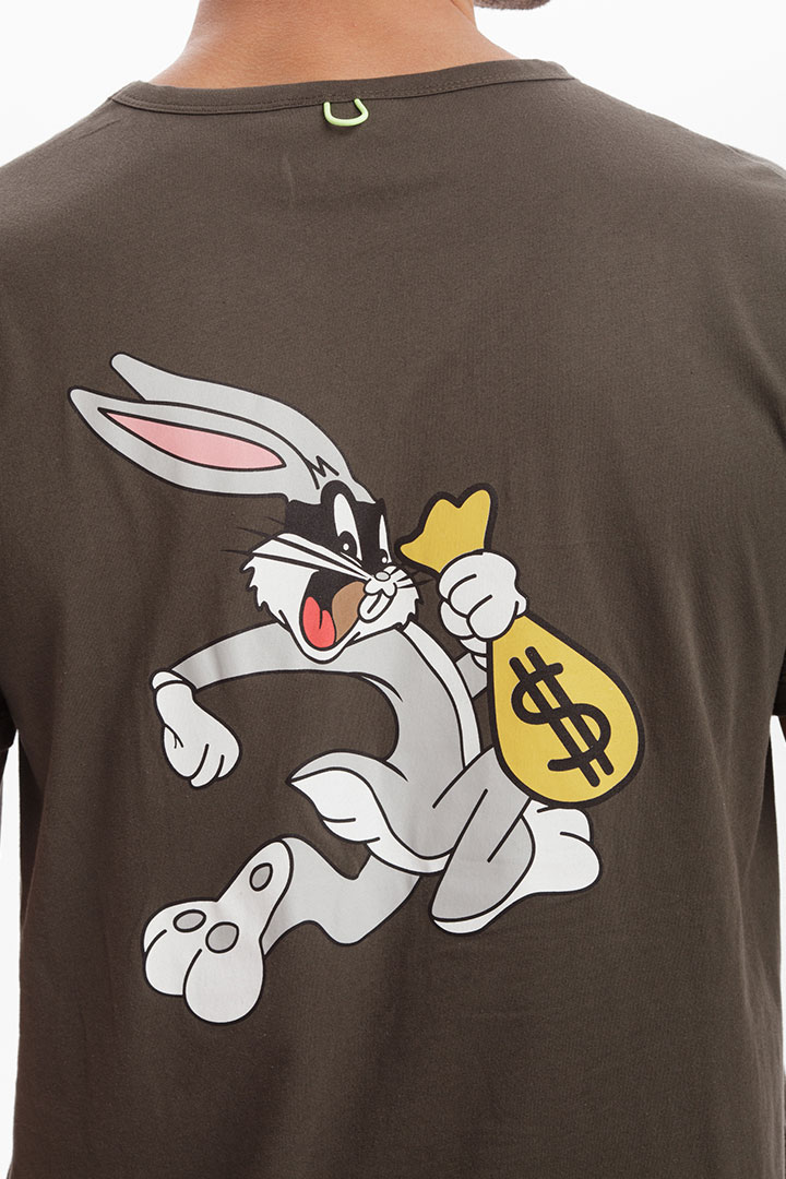 Picture of Big Bunny Cotton T-Shirt-Khaki