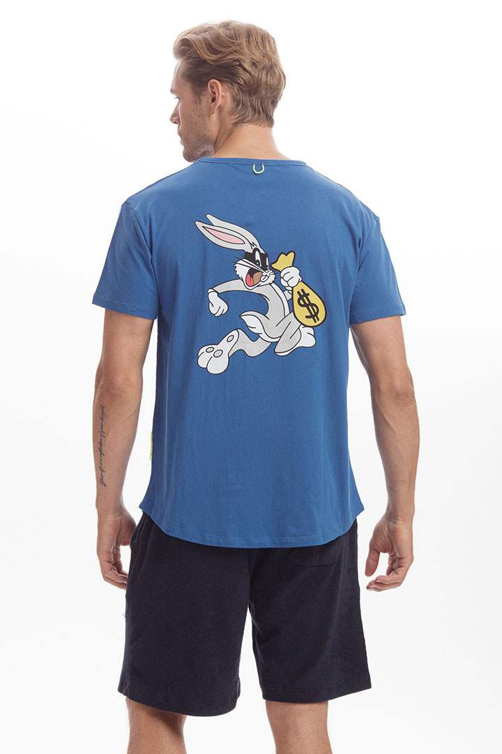 Picture of Big Bunny Cotton T-Shirt-Royal Blue