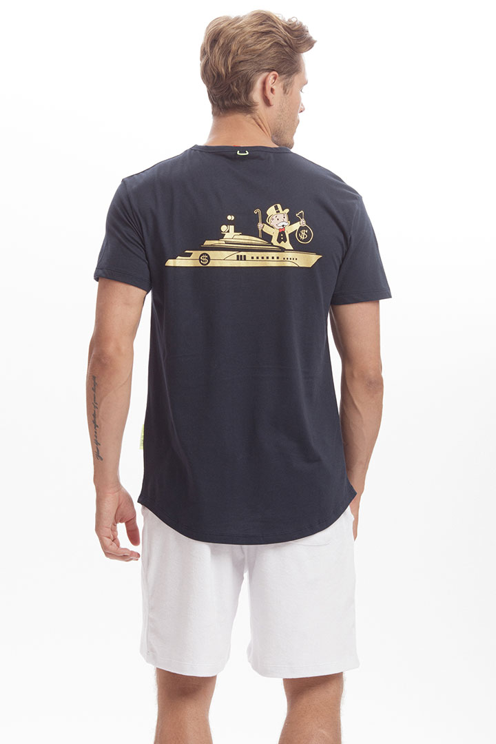 Picture of Big Yacht Cotton T-Shirt- Navy Blue