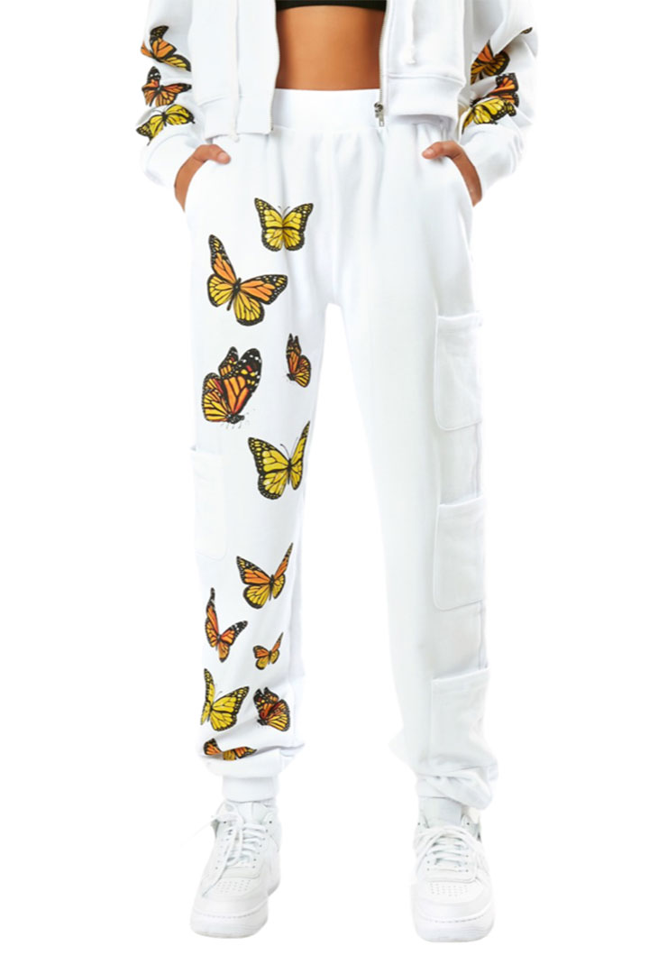 Picture of Monarchy Butterfly Sweatpants - White