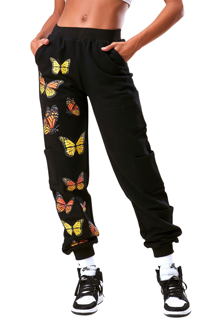 Picture of Monarchy Butterfly sweatpants - Black