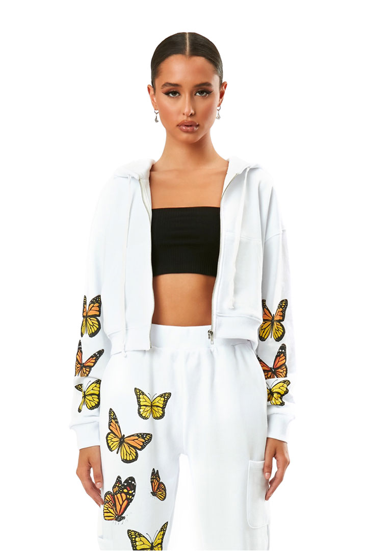 Picture of Monarchy Butterfly jacket-White