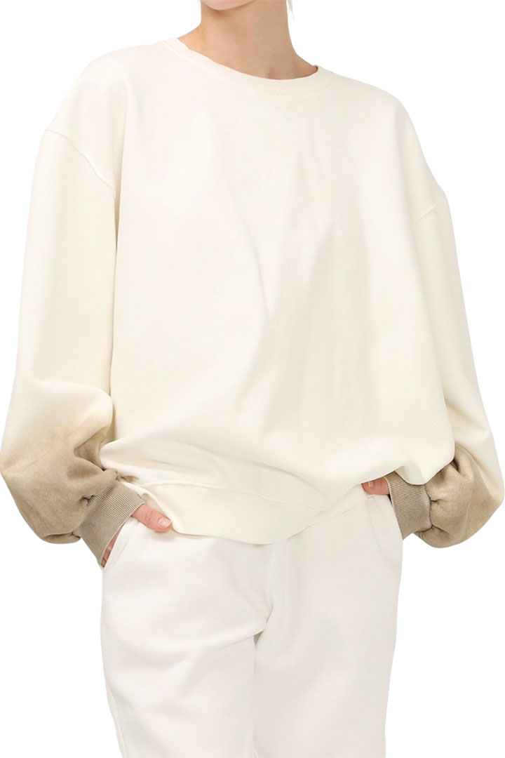 Picture of Ava Over Sized Gradient Sweatshirt-Ivory/white