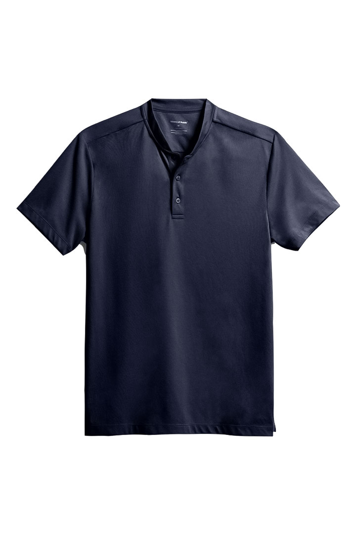 Picture of Composite Merino Short Sleeve Henley - Navy