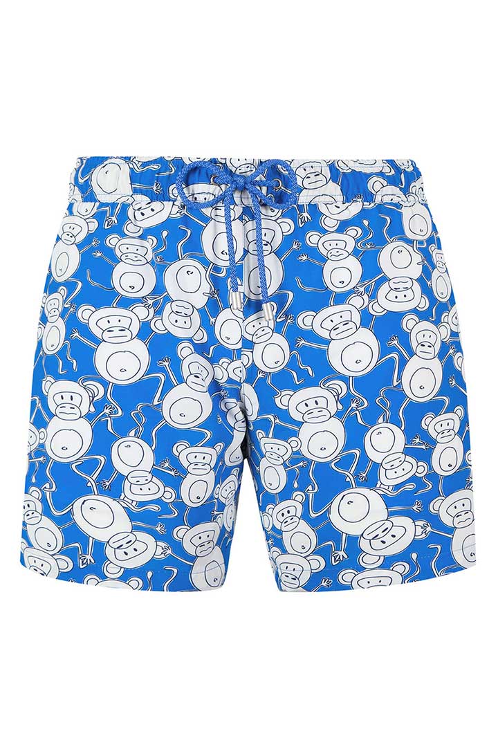 Picture of Arthus Strech Swim Short -Blueberry Monkey