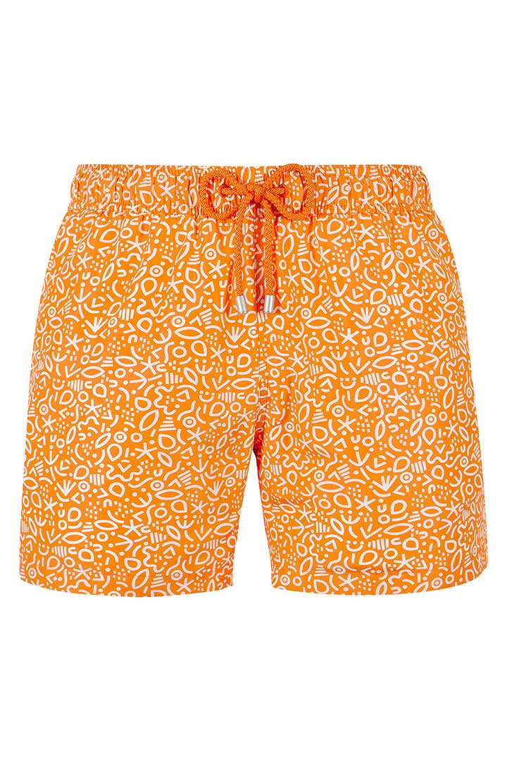 Picture of Logan Swim Short-Orange Outline