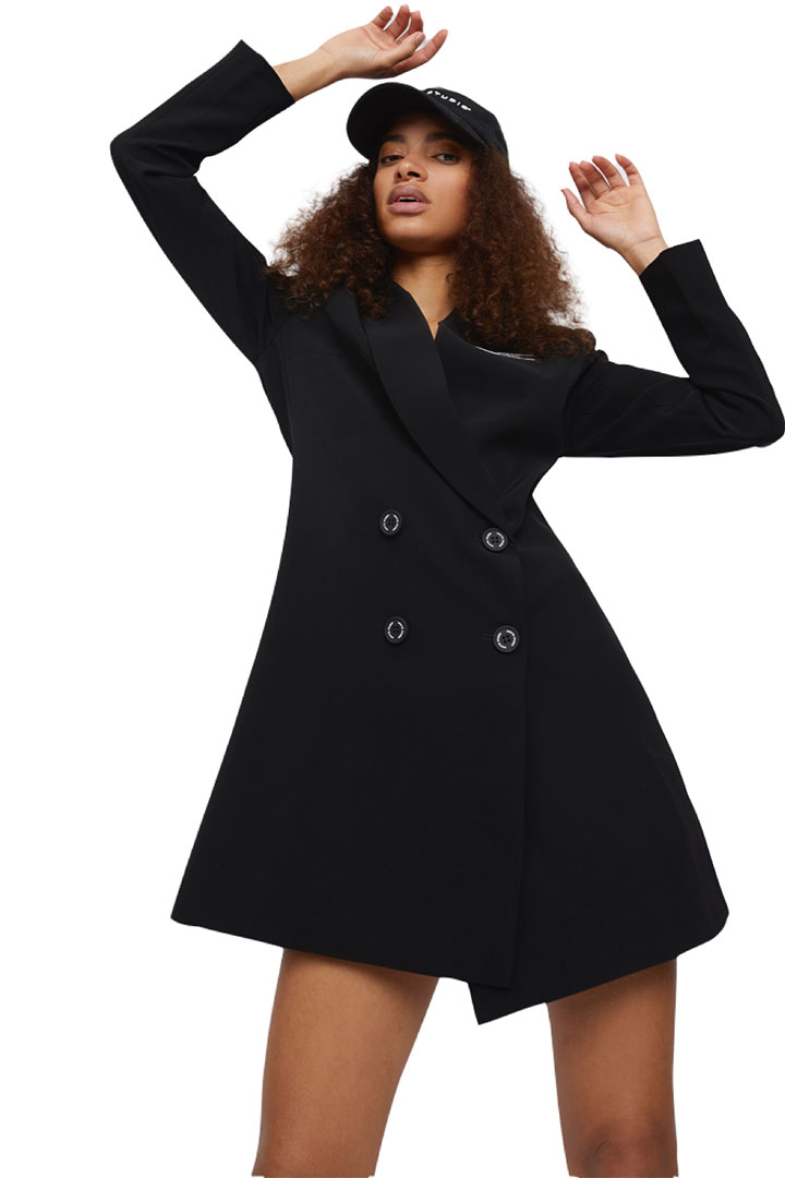 Picture of The “DEACTIVATE” Double Breasted Blazer Dress-Black