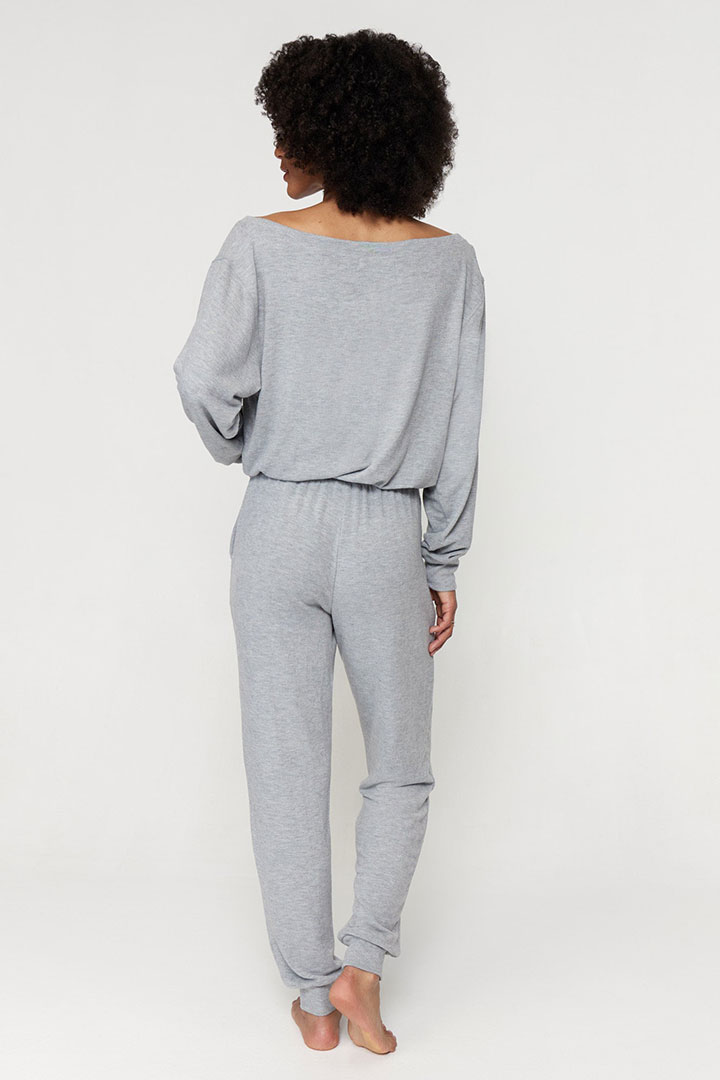 Picture of Off Shoulder Jumpsuit - Heather Grey