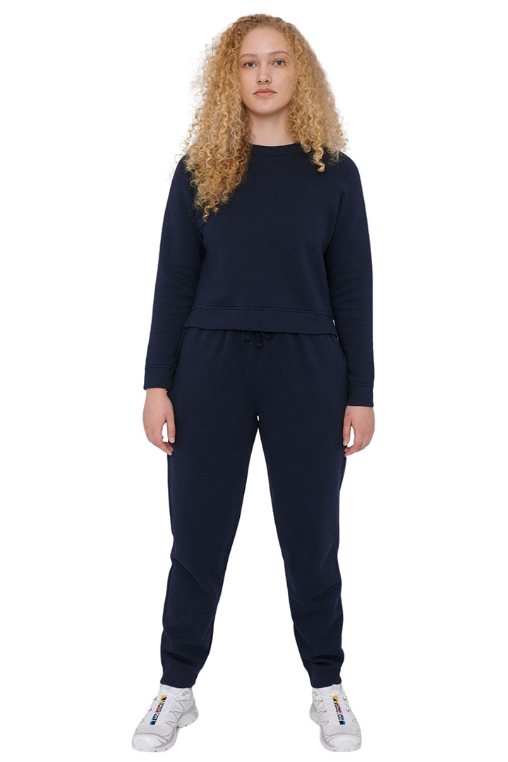 Picture of Organic Cotton Mid-Weight Sweatpants- Navy